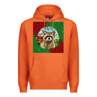 Carrot christmas raccoon Premium Hoodie - BarkalooDesign