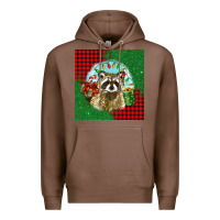 Chestnut christmas raccoon Premium Hoodie - BarkalooDesign