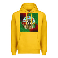 Lemon christmas raccoon Premium Hoodie - BarkalooDesign