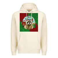 Tofu christmas raccoon Premium Hoodie - BarkalooDesign
