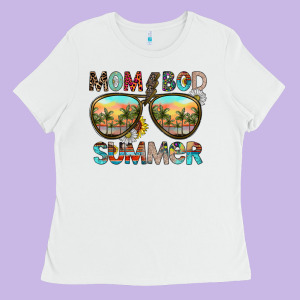 Mom Bad Summer Ladies Tee Designed By Cowhidedigitalart