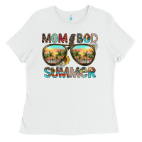 White Mom Bad Summer Ladies Tee - CowhideDigitalArt