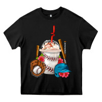Black Baseball Frappe Coffee Heavy Core Tee - FaDigitalArtStudio
