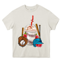 Cream Baseball Frappe Coffee Heavy Core Tee - FaDigitalArtStudio