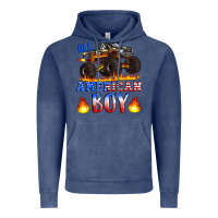 Vintage Denim all american boy monster truck Vintage Hoodie - Artiststas