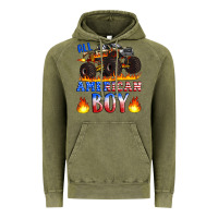 Vintage Olive all american boy monster truck Vintage Hoodie - Artiststas