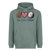 Peace Love Volleyball Heavyweight Hoodie | Teevron