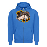 True Royal sleeping hedgehog sunflower leopard Zipper Hoodie - Jasminsmagicworld