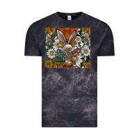 Cloud Black bunny Easter Vintage Tee - CowhideDigitalArt
