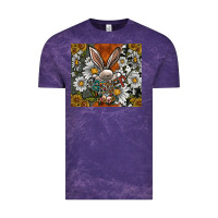 Cloud Purple bunny Easter Vintage Tee - CowhideDigitalArt
