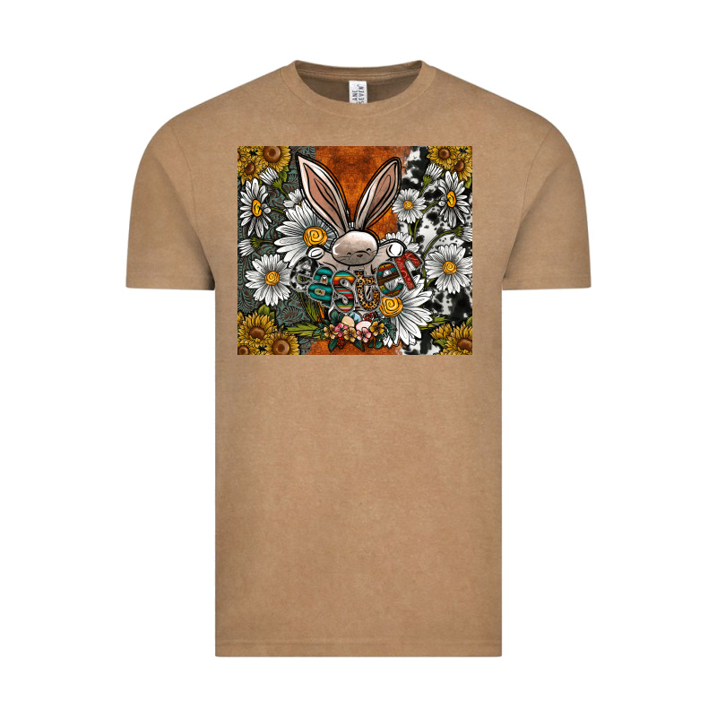 Bunny Easter Vintage Tee by CowhideDigitalArt | Teevron