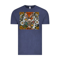 Vintage Denim bunny Easter Vintage Tee - CowhideDigitalArt