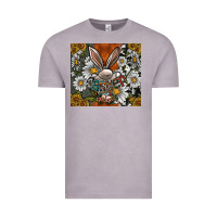 Vintage Zinc bunny Easter Vintage Tee - CowhideDigitalArt