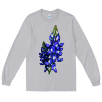 Moon Dust Bluebonnet Flower Illustrations Long Sleeve Tee - LillyAllenDesigns