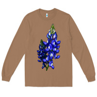 Toasted Coconut Bluebonnet Flower Illustrations Long Sleeve Tee - LillyAllenDesigns