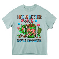 Arona Life Is Better With Coffee And Plants Cactus Coffe Heavy Core Tee - FaDigitalArtStudio