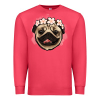 Cardinal pug floral Premium Sweatshirt - Jasminsmagicworld
