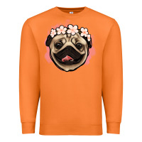 Carrot pug floral Premium Sweatshirt - Jasminsmagicworld
