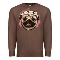 Chestnut pug floral Premium Sweatshirt - Jasminsmagicworld
