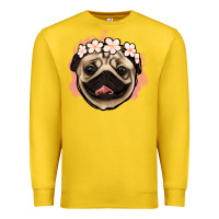 Lemon pug floral Premium Sweatshirt - Jasminsmagicworld