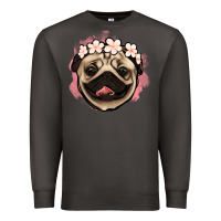 Smoke pug floral Premium Sweatshirt - Jasminsmagicworld