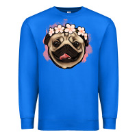 True Royal pug floral Premium Sweatshirt - Jasminsmagicworld
