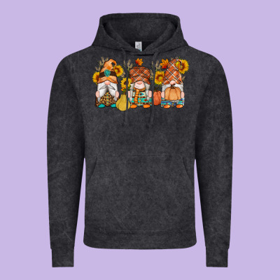 Fall Gnomes Pumpkin Sunflowers Vintage Hoodie Designed By Artiststas