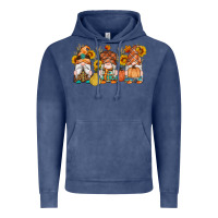 Vintage Denim fall gnomes pumpkin sunflowers Vintage Hoodie - Artiststas