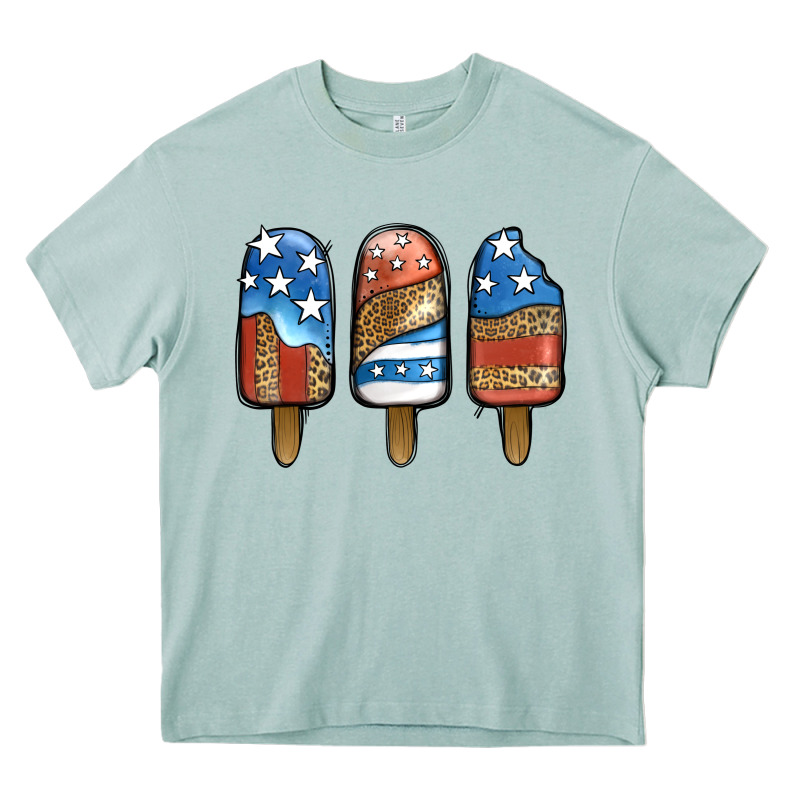 Patriotic Leopard Popsicles Heavy Core Tee by Jasminsmagicworld | Teevron