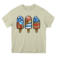 Mossy Patriotic Leopard Popsicles Heavy Core Tee - Jasminsmagicworld