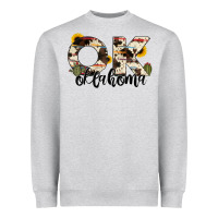 Heather Grey oklahoma state cowhide serape cactus Heavyweight Sweatshirt - RanaPortraitStore