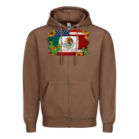 Chestnut mexican american flag background Zipper Hoodie - Jasminsmagicworld