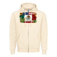 Sandshell mexican american flag background Zipper Hoodie - Jasminsmagicworld