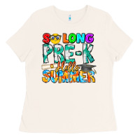 Bone So Long Pre K Hello Summer Ladies Tee - CowhideDigitalArt