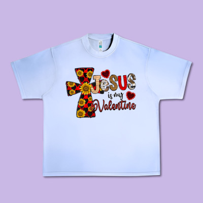 Jesus Is My Valentine Cross Urban Heavy Tee Designed By Cowhidedigitalart