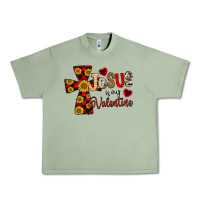 Oil Green Jesus is My Valentine Cross Urban Heavy Tee - CowhideDigitalArt