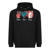 Black Peace Love Goats Heavyweight Hoodie - Jasminsmagicworld