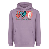 Lavender Peace Love Goats Heavyweight Hoodie - Jasminsmagicworld