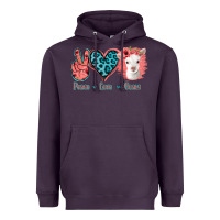 Plum Peace Love Goats Heavyweight Hoodie - Jasminsmagicworld