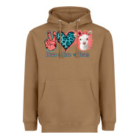 Toasted Coconut Peace Love Goats Heavyweight Hoodie - Jasminsmagicworld