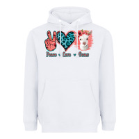 White Peace Love Goats Heavyweight Hoodie - Jasminsmagicworld