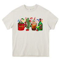 Cream Mexico Coffee Cups With Cactus And Tequila Bottle Heavy Core Tee - FaDigitalArtStudio