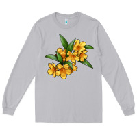 Moon Dust Yellow Jessamine Flower Illustrations Long Sleeve Tee - LillyAllenDesigns