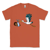 Copper stork with black baby boy Classic Tee - BarkalooDesign