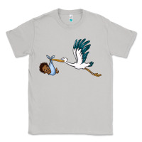 Moon Dust stork with black baby boy Classic Tee - BarkalooDesign