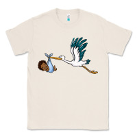 Natural stork with black baby boy Classic Tee - BarkalooDesign