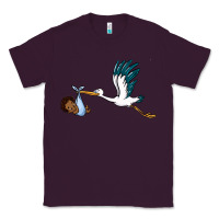 Plum stork with black baby boy Classic Tee - BarkalooDesign