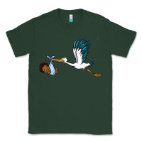 Sports Green stork with black baby boy Classic Tee - BarkalooDesign