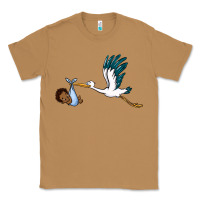 Toasted Coconut stork with black baby boy Classic Tee - BarkalooDesign