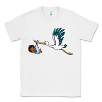 White stork with black baby boy Classic Tee - BarkalooDesign